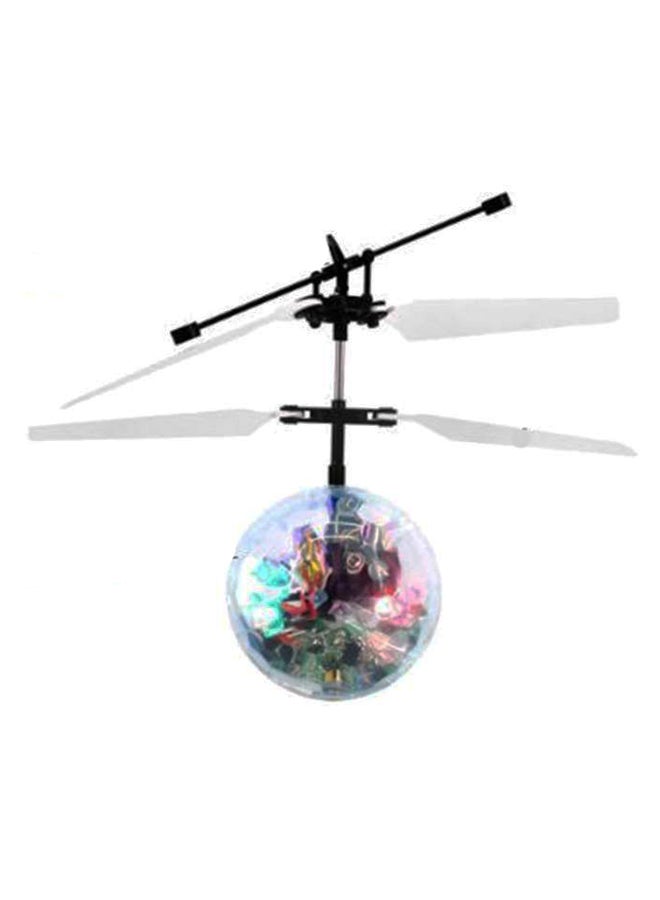 طائرة هليكوبتر بتصميم كرة طائرة مزودة بإضاءة وامضة وتعمل بجهاز تحكمٍ عن بعد. - Image 1