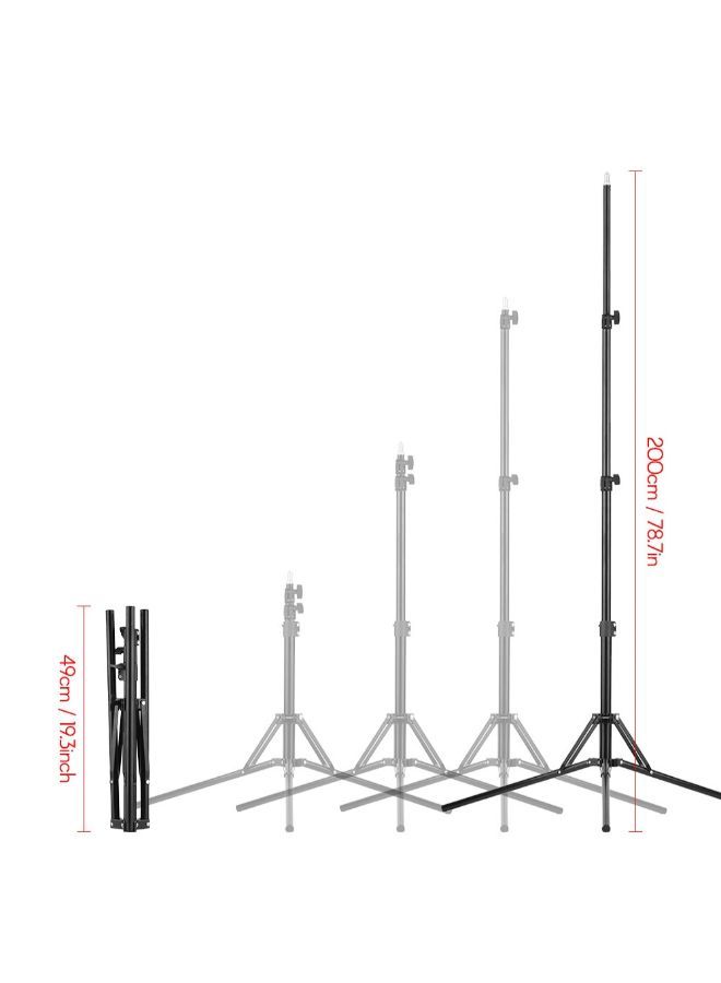 Adjustable Light Stand Holder Bracket Black - Image 2