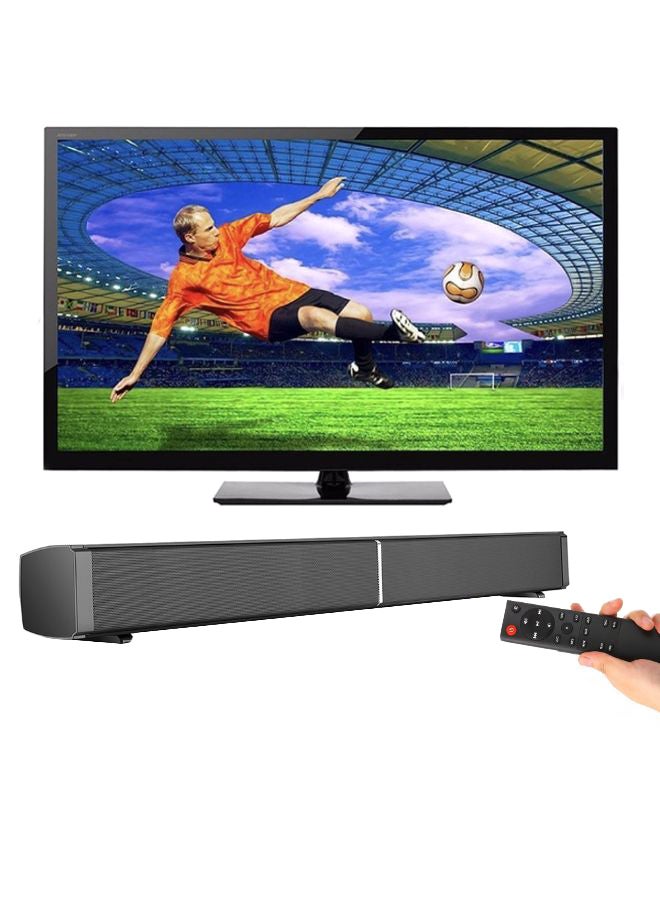 Generic - 3D Wall-Mounted Sound Bar With Remote Control V6278EU Black - Image 1