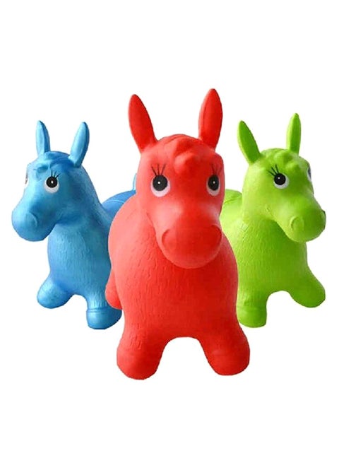 3-Piece Cute Bouncy Horse Hopper Ride On Toy Set In Multicolor For 3+ Years Age Group Kids