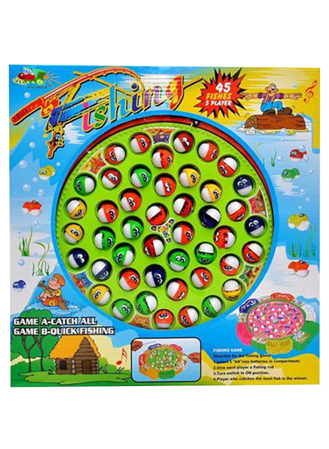 Generic 45-Piece Musical Rotating Fishing Game Set  - Image 2
