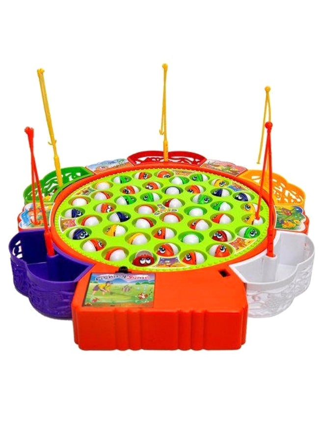 Generic 45-Piece Musical Rotating Fishing Game Set  - Image 1