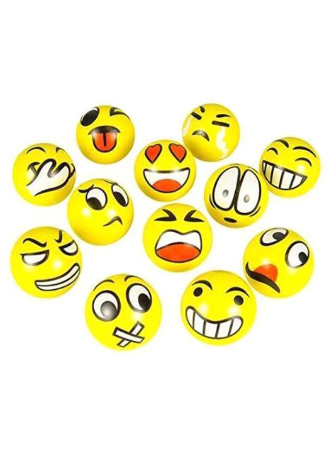 12-Piece Emoji Anti-Stress Ball Set - Image 1