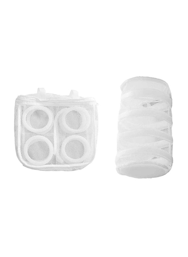 Zippered Laundry Bag White 40cm  - Image 1