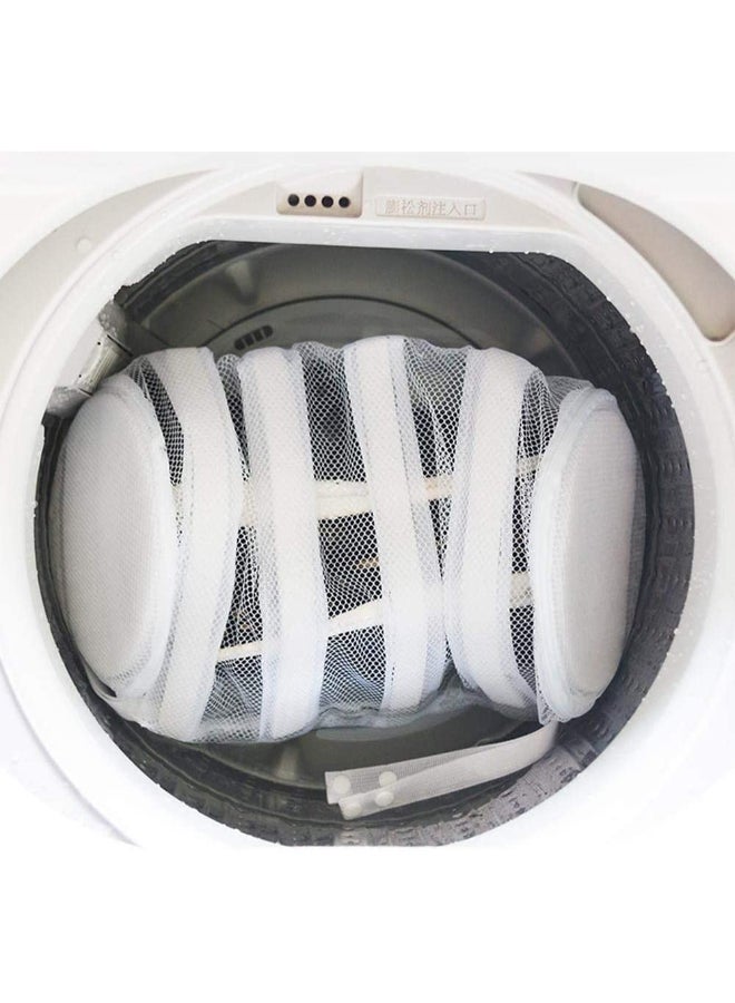 Zippered Laundry Bag White 40cm  - Image 4