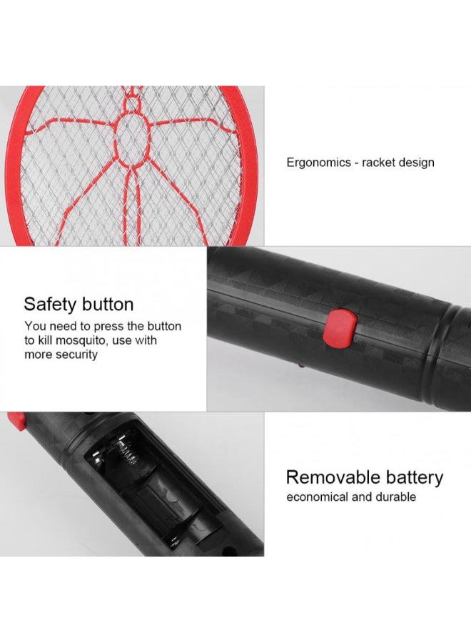 بيوينتي مضرب لاسلكي كهربائي للقضاء على الناموس والذباب أحمر وأسود 46 x 17 x 3Ø³Ù†ØªÙŠÙ…ØªØ± - Image 2