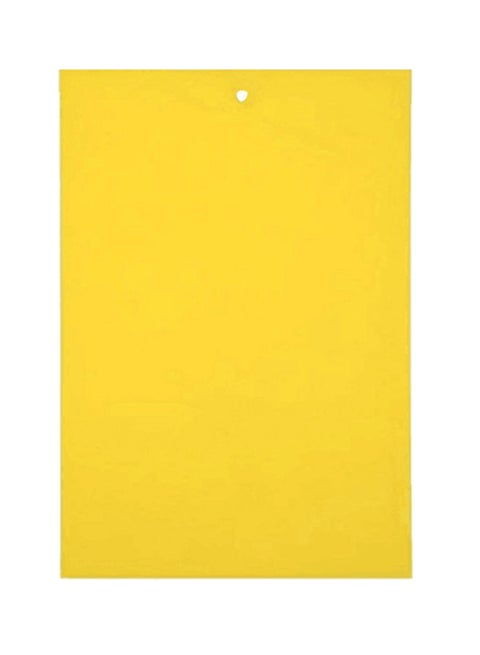 10-Piece Two-Sided Glue Sticker Fly Trap Catcher Yellow 12.5 x 20 x 1centimeter