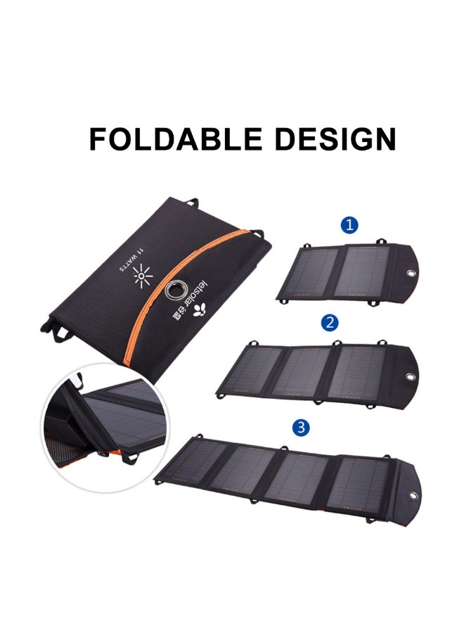 Generic Portable Folding Solar Panel Power Bank For Travel And Outdoor Black 23 x 2.2 x 16centimeter - Image 4