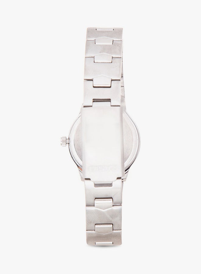 كاسيو ساعة يد بعقارب وسوار من الإستانلس ستيل طراز LTP-1241D-3ADF - مقاس 25 مم - لون فضي للنساء - Image 2