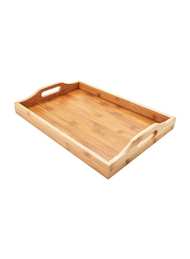 Juvale Wooden Serving Tray Light Brown 16.7x12.4x3inch - Image 1
