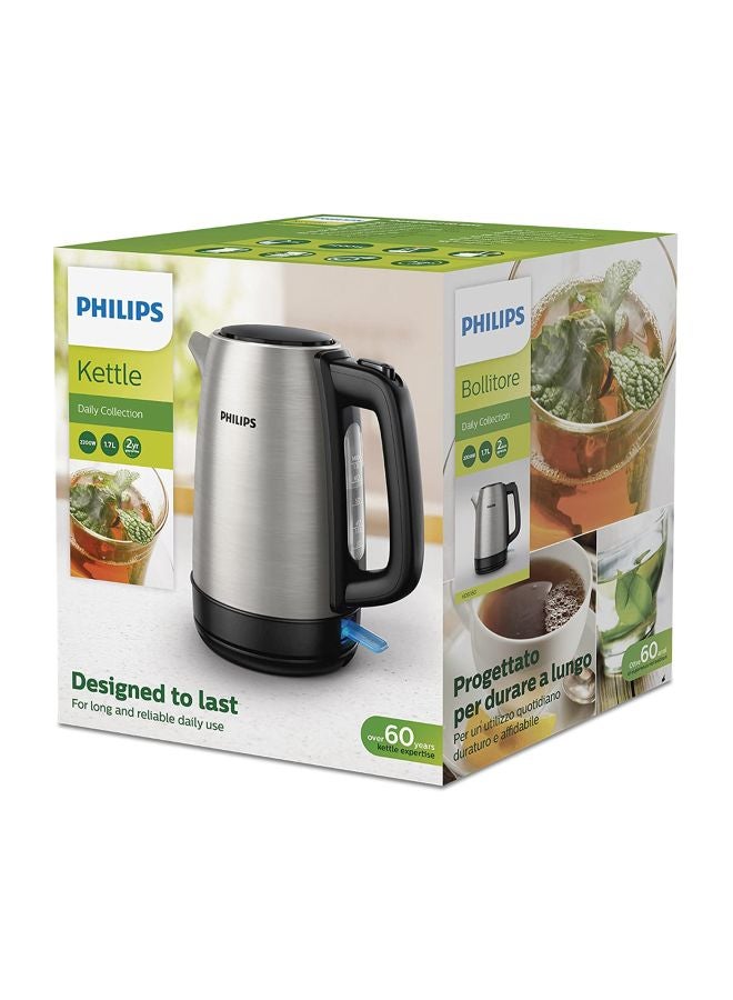 فيليبس غلاية كهربائية 1.7 L 2200 W HD9350 / HD9350/92 أسود/ فضي - Image 4