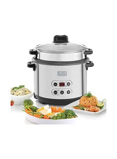 BLACK+DECKER Rice And Pasta Cooker 1.8L RPC1800-B5 Silver/Black  - Image 2