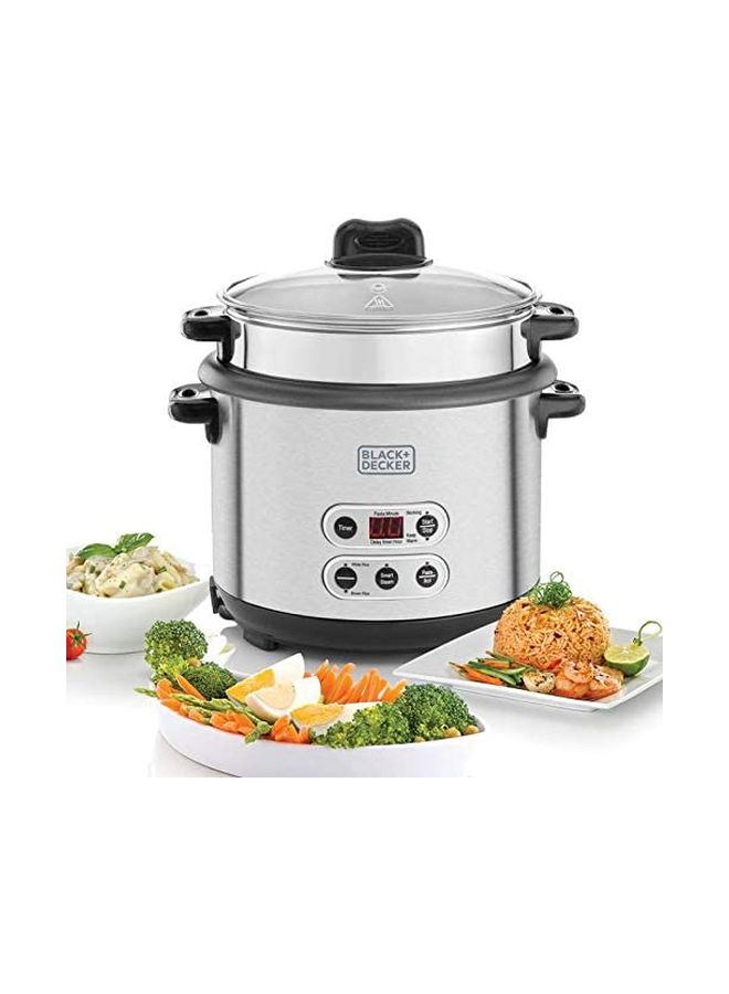 BLACK+DECKER - Rice And Pasta Cooker 1.8L RPC1800-B5 Silver/Black - Image 1