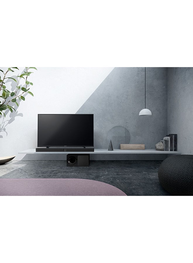 2.1ch Ultra-Slim Home Theatre Soundbar System With Wireless Subwoofer HT-CT290 Black