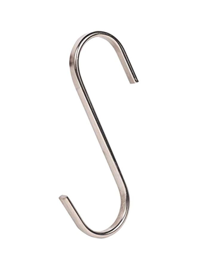 10-Piece S Shaped Stainless Steel Hook Set Silver 6.7x3.3x1.8inch  - Image 1