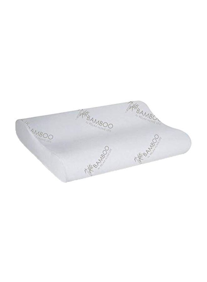 Relax Home Life - Contour Memory Foam Bamboo Pillow White King - Image 1