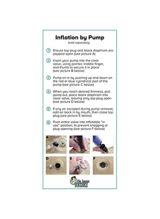 The Lounge Dr. Leg Support Inflates Pillow Beige L  - Image 3
