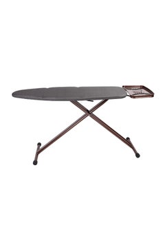 Royalford Portable Ergo-Wide Pro Ironing Board With Steam Iron Rest And Heat Resistant Metallic Cover Brown 162x43x96cm  - Image 3