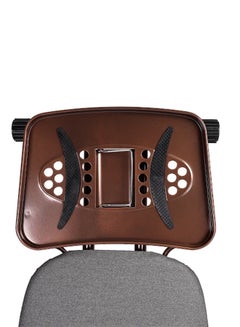 Royalford Portable Ergo-Wide Pro Ironing Board With Steam Iron Rest And Heat Resistant Metallic Cover Brown 162x43x96cm  - Image 4