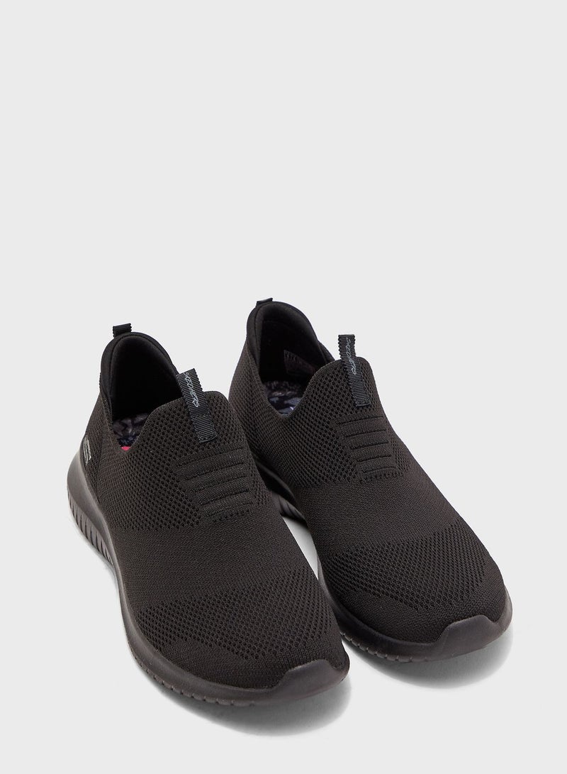 SKECHERS - Ultra Flex-First Take Trainer Shoes Black - Image 1