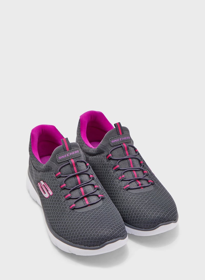 SKECHERS - Summits Slip On Training Shoes Grey - Image 1