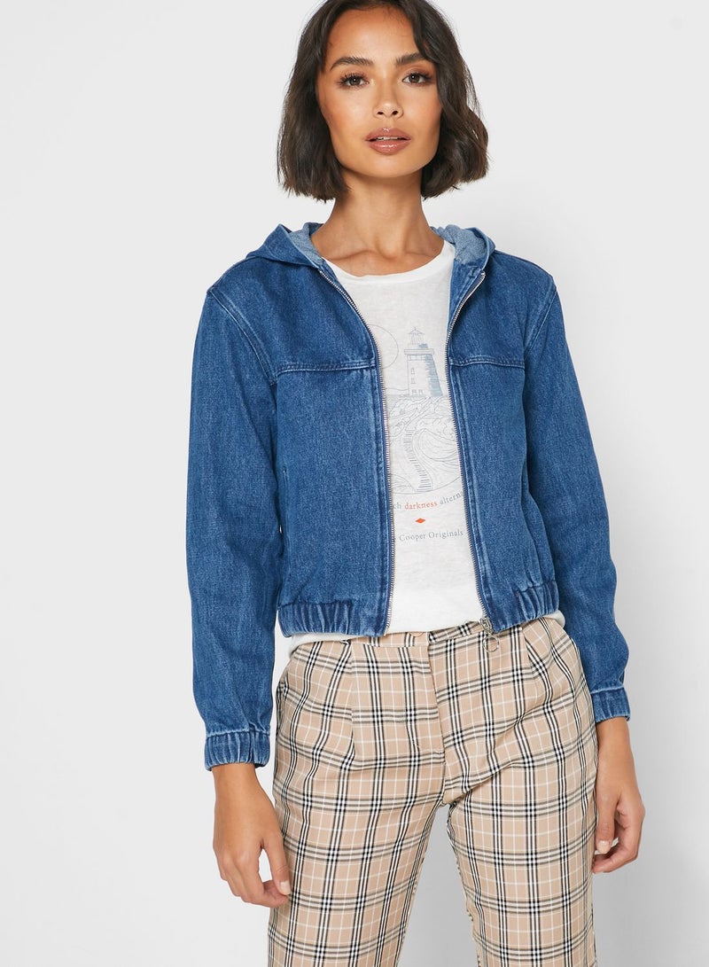 Lee Cooper - Zip Through  Hoodie Blue - Image 1