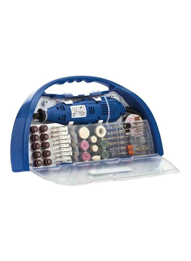 EVERISE 119-Piece Rotary Tool Case Blue/Silver
