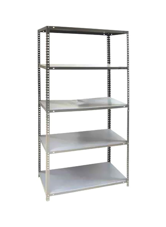 رف تخزين مكون من 5 مستويات فضي 180x90x40سم