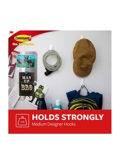 3M 6-Piece Hook Set White Medium  - Image 3