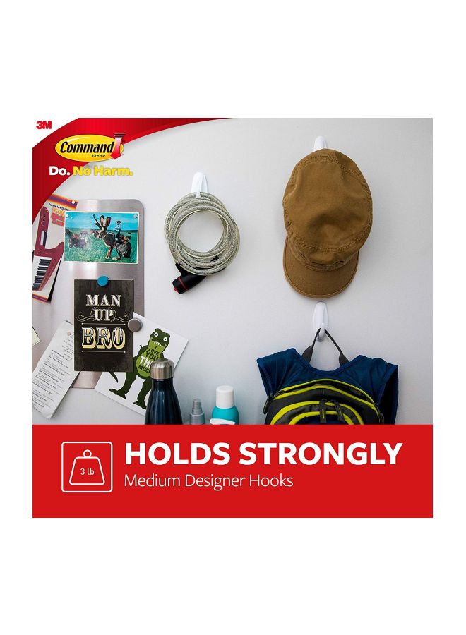 3M 6-Piece Hook Set White Medium - Image 3