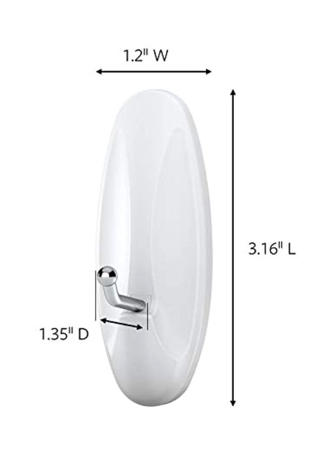 Command Medium Wire Hooks White 3.1 x 1.1 x 1.1inch  - Image 2