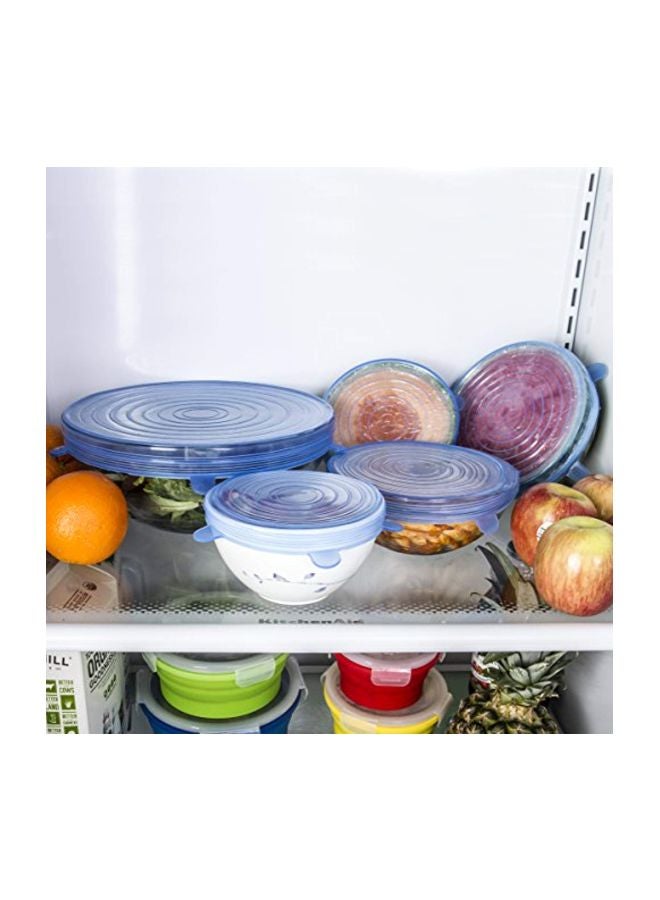 Kitchen & Home 6-Piece Silicone Food Saver Set Blue  - Image 5