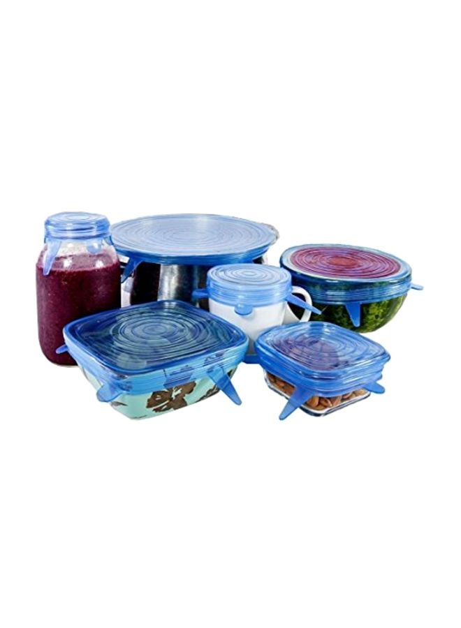 Kitchen & Home 6-Piece Silicone Food Saver Set Blue  - Image 2