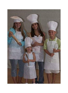 ماركة غير محددة مجموعة قبعات للطهاة من 4 قطع أبيض One Size  - Image 2