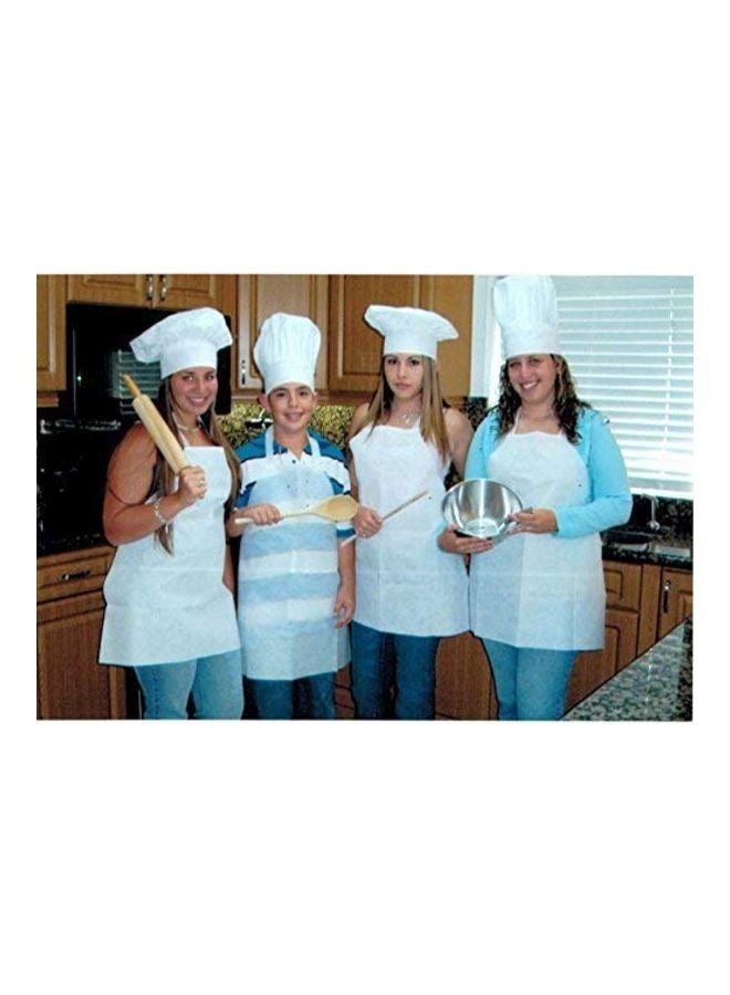 Generic Pack Of 4 Chef Hat White One Size  - Image 4