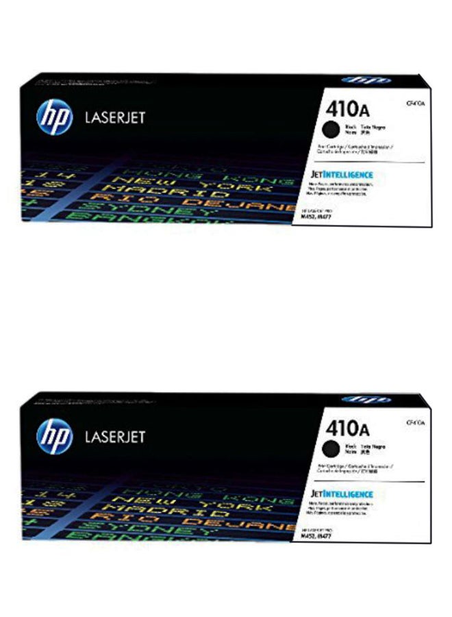 HP مجموعة خراطيش حبر 410A مكونة من قطعتين أسود