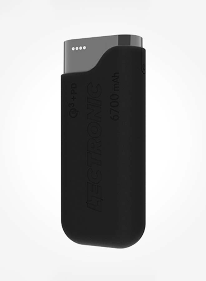ليكترونيك باور بنك أنيق 6700.0 mAh أسود - Image 2