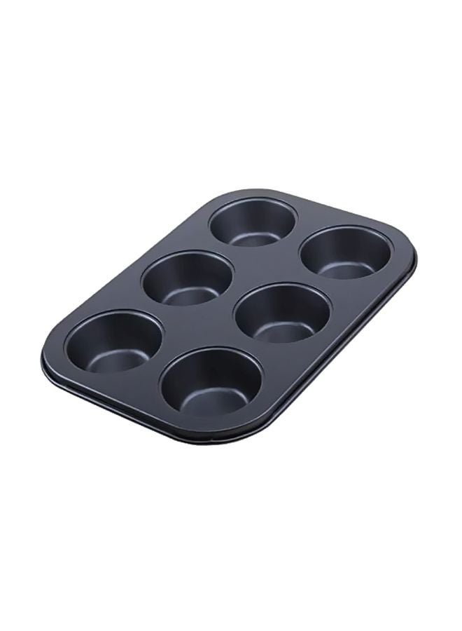 BLACKSTONE 6-Cup Carbon Steel Muffin Tray Black 26cm  - Image 1