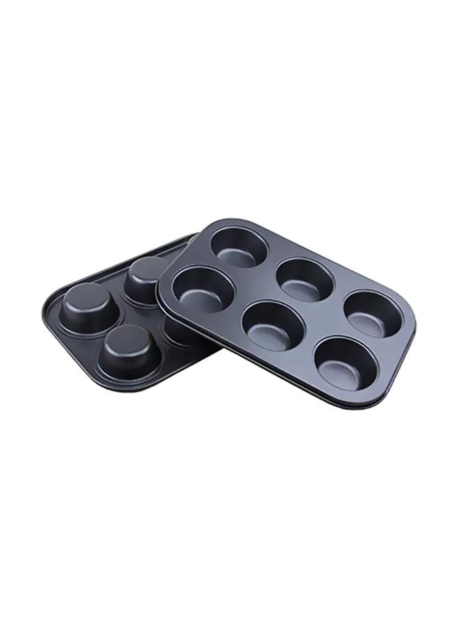 BLACKSTONE 6-Cup Carbon Steel Muffin Tray Black 26cm  - Image 2