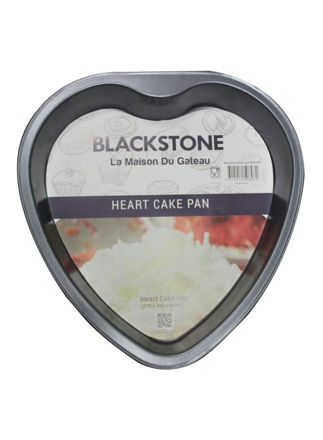 BLACKSTONE Heart-Shaped Non stick Cake Pan Black 27.5 x 26.5 x 4.5cm - Image 2