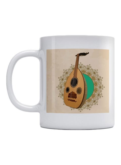 Oud Printed Ceramic Mug Brown/Beige/White