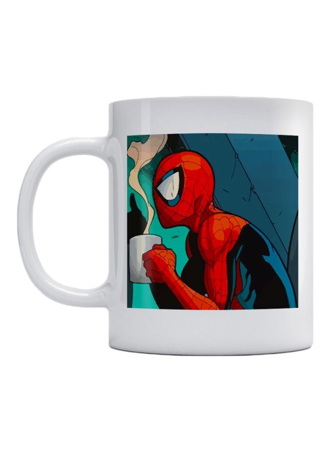 Spiderman Printed Ceramic Mug Red/Blue/White - v1585929274/N36470176A_1