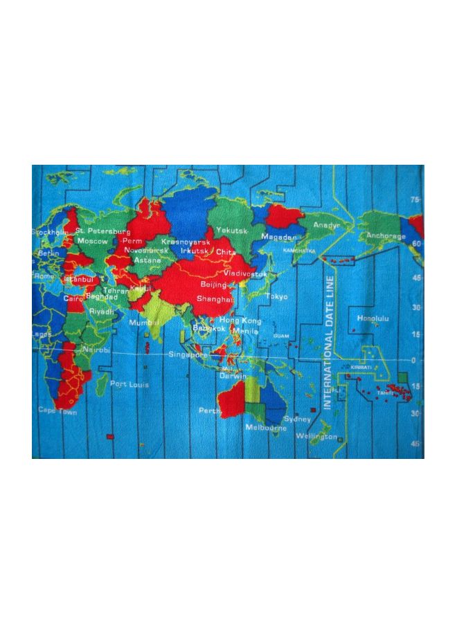 Printed Beach Towel Blue/Red/Green 30x60inch - Image 3