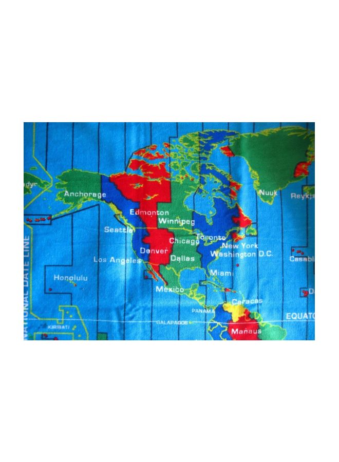 Printed Beach Towel Blue/Red/Green 30x60inch - Image 4