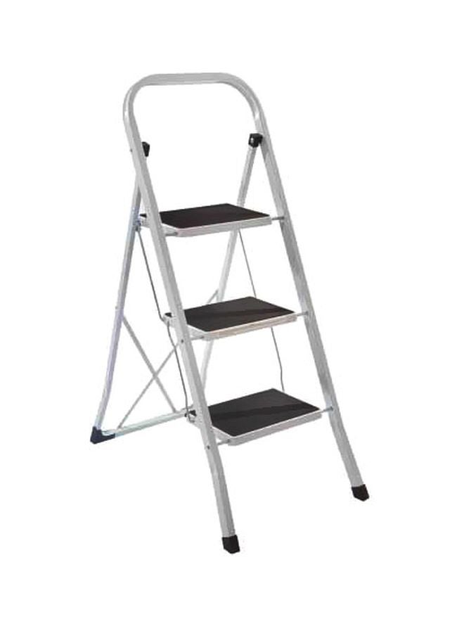 3-Step Metal Ladder White 115x46.5x3.5centimeter