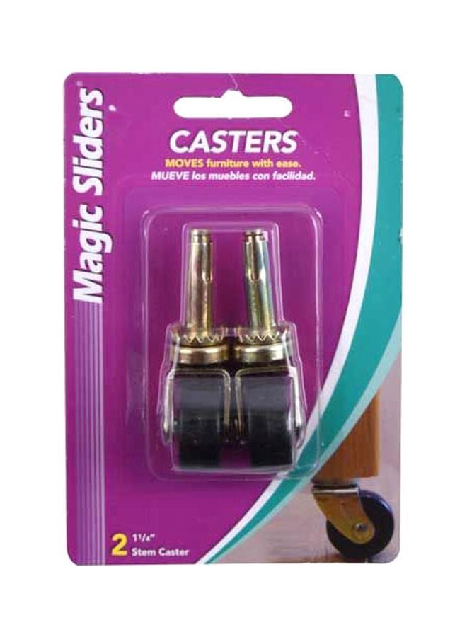 Pack Of 2 Caster Nail Wheel Silver/Black - v1585984096/N36432622A_1