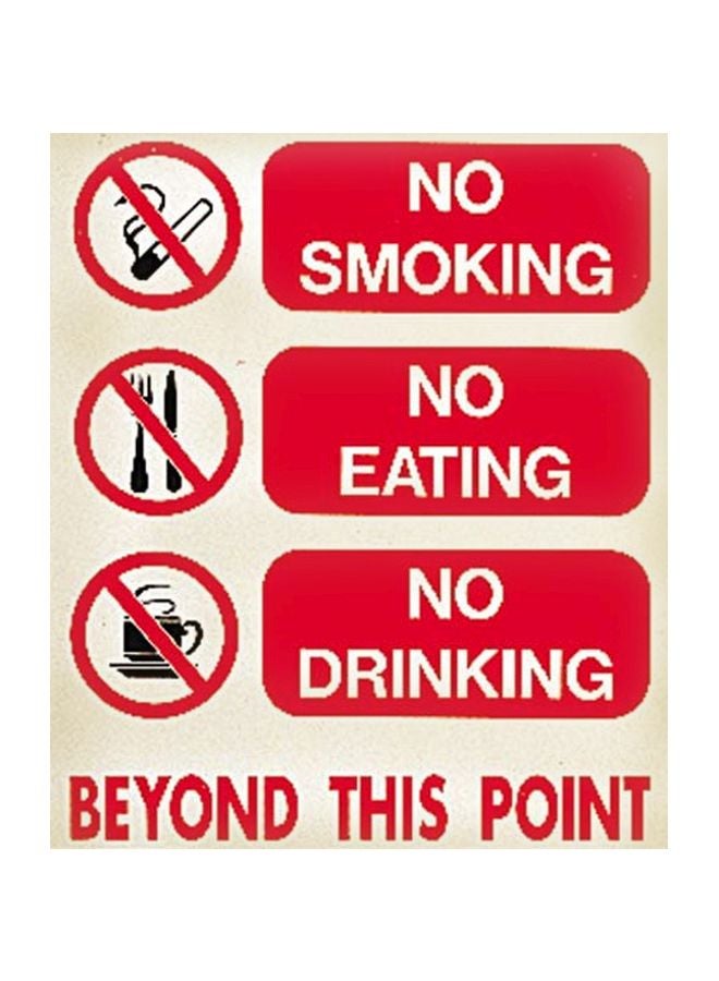 Generic No Smoking No Eating No Drinking Sign Poster