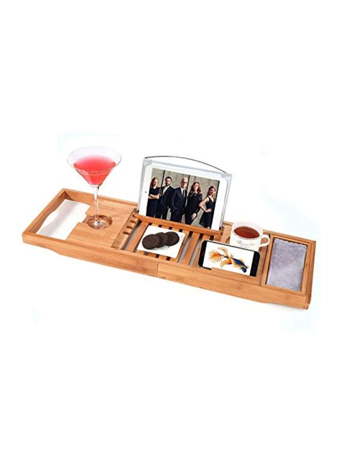 Utoplike - Adjustable Bathtub Caddy Tray Beige 258.6x108x21inch - Image 1