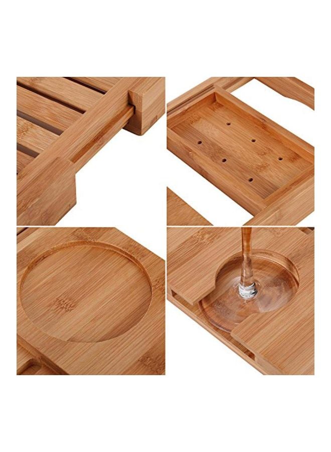 Utoplike - Adjustable Bathtub Caddy Tray Beige 258.6x108x21inch - Image 1