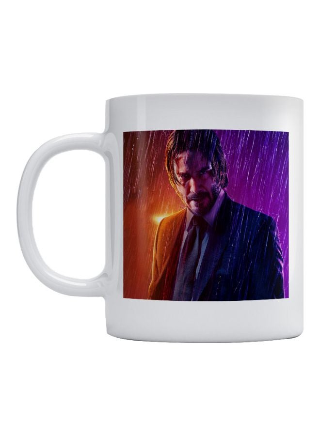 Atiq John Wick Printed Mug White/Purple/Yellow 